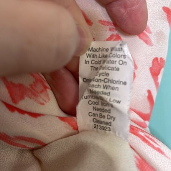 CAbi coral leopard print tank top adjustable straps lined small chiffon - Picture 2 of 8